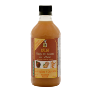 Vinagre Manzana con Jengibre y Curcuma Gallo
